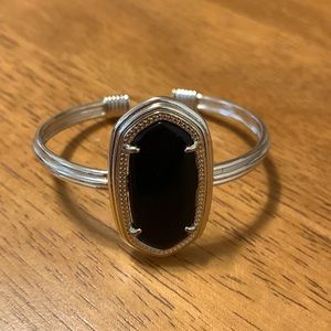 Kendra Scott Black Stone Graham Gold Cuff Bracelet